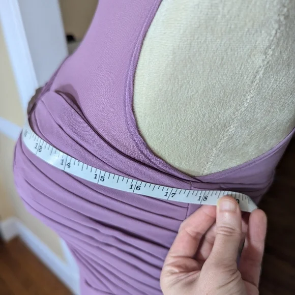 Azazie Women's Size S Lavender Maxi Bridesmaid Dress - Picture 4 of 10